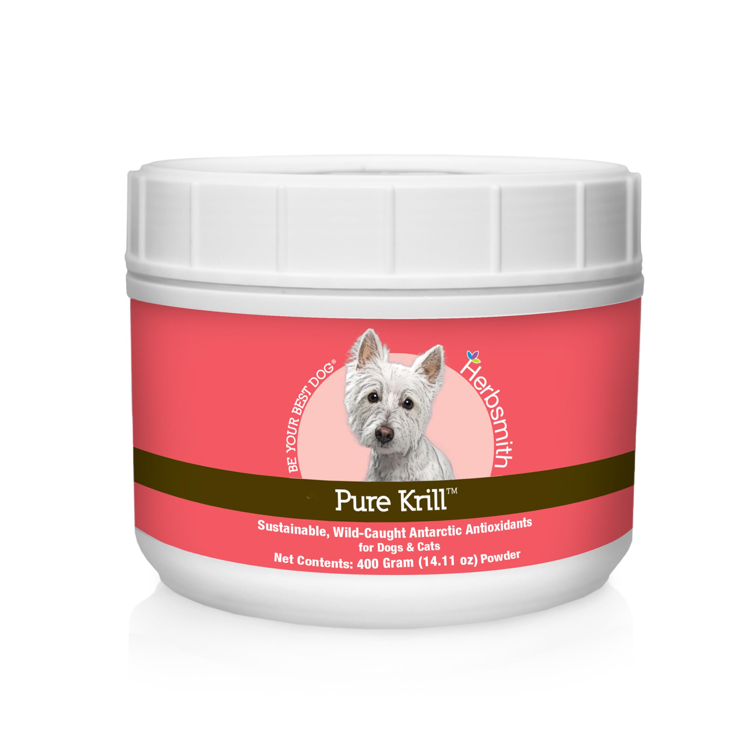 Herbsmith Pure Krill – bouteille prête à l’emploi pour chiens et oméga-3.