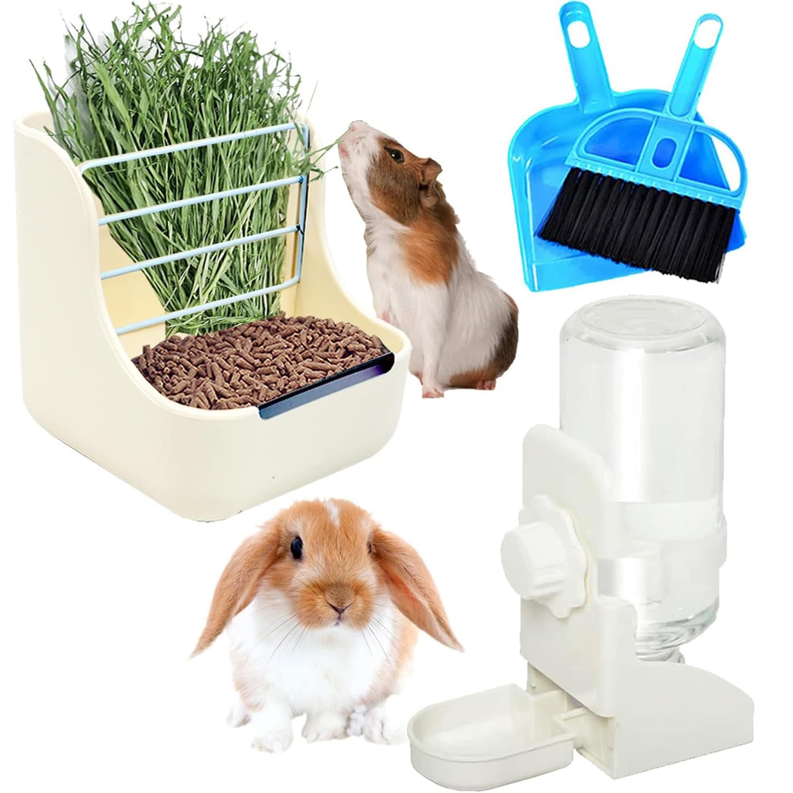 HERCOCCI distributeur-foin et bol alimentation lapin réduit le gaspillage