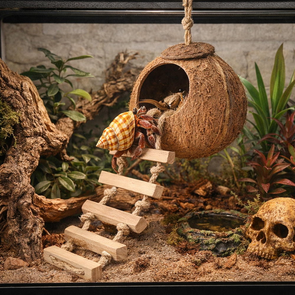 HERCOCCI Décor terrarium en coquille naturelle: ambiance naturelle.