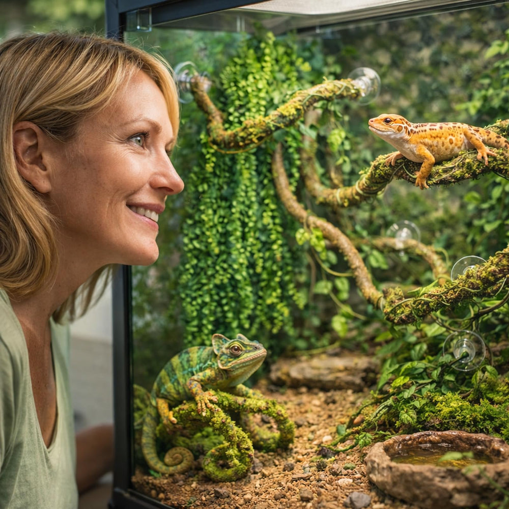 HERCOCCI habitat 3D pour terrarium avec décor naturel et durable.