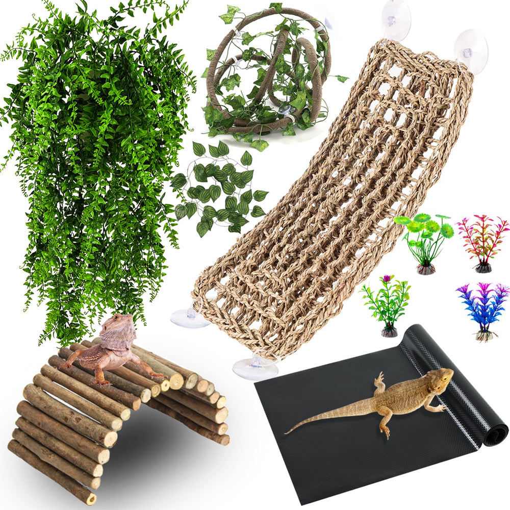 Hercocci hamac dragon-barbu: refuge doux et sécurisé pour reptile en terrarium
