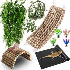 Hercocci hamac dragon-barbu: refuge doux et sécurisé pour reptile en terrarium