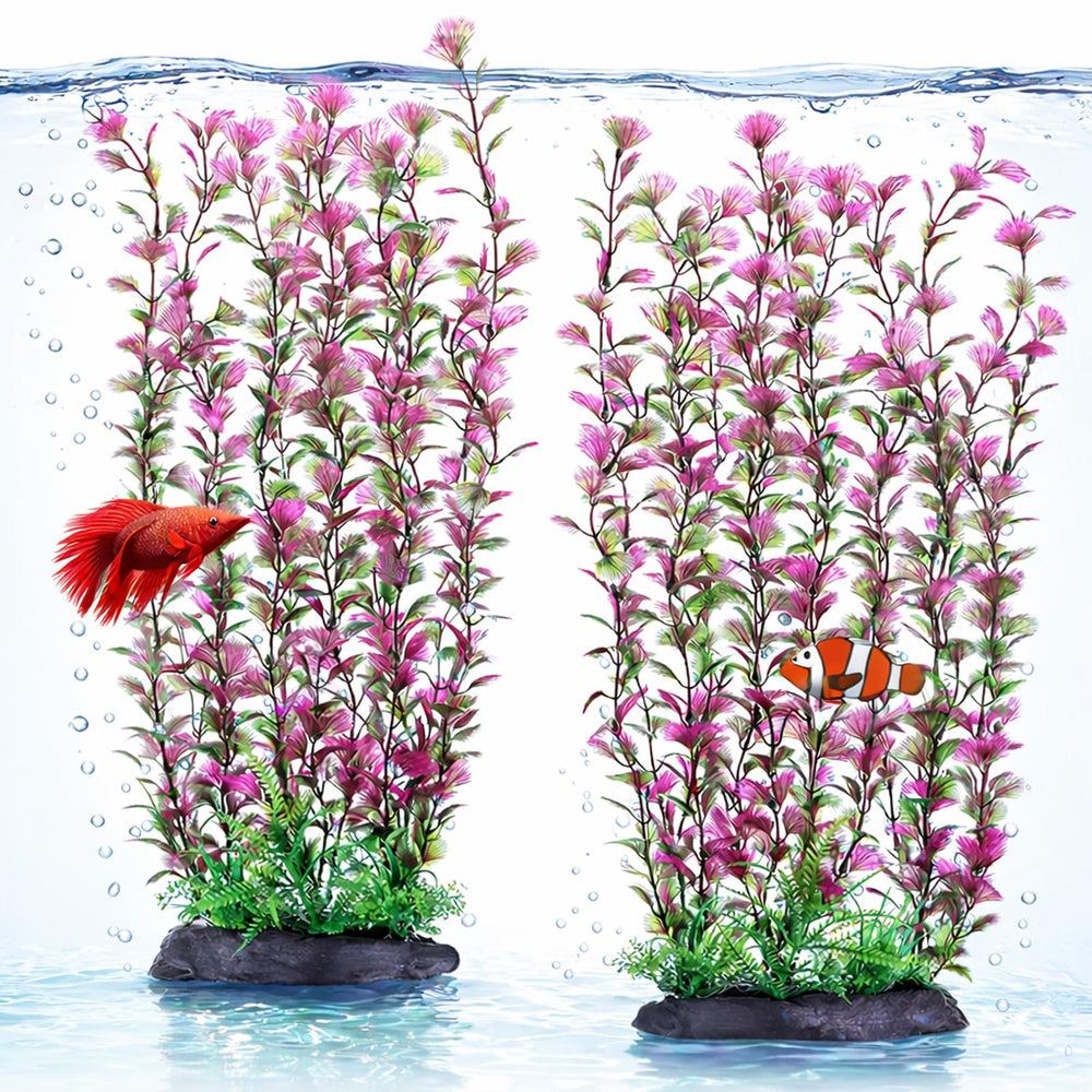 HERCOCCI plante d'aquarium en soie 16 pouces, réaliste et sûre pour Betta et Goldfish.