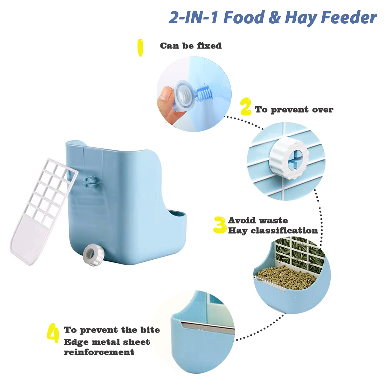 HERCOCCI séparation foin et grain bleu, évite le mélange et facilite l’alimentation.