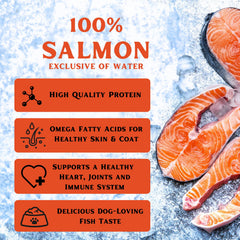 Hereford Farms Saumon naturel sans additifs — ingrédients simples à mélanger avec les croquettes.