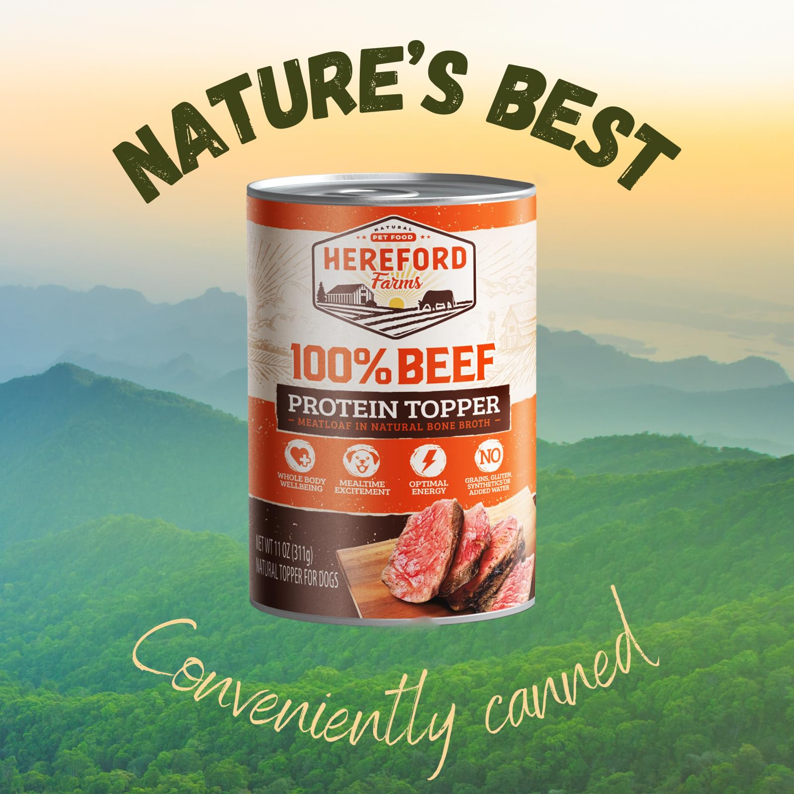 Hereford Farms texture humide idéale comme topping.