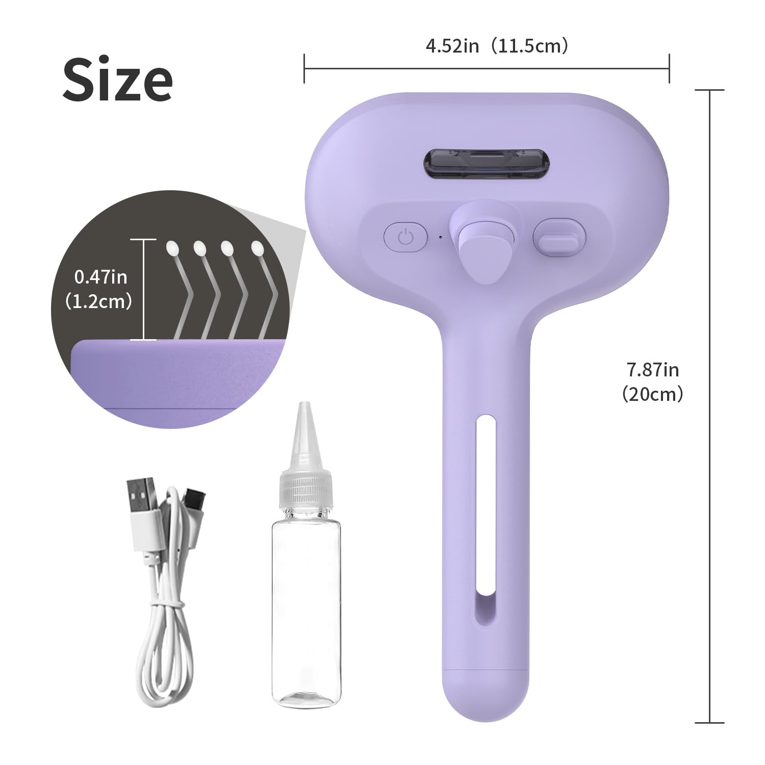 HeroKitty Brosse Vapeur accessoires: charge et flacon fournis pour grooming pratique.