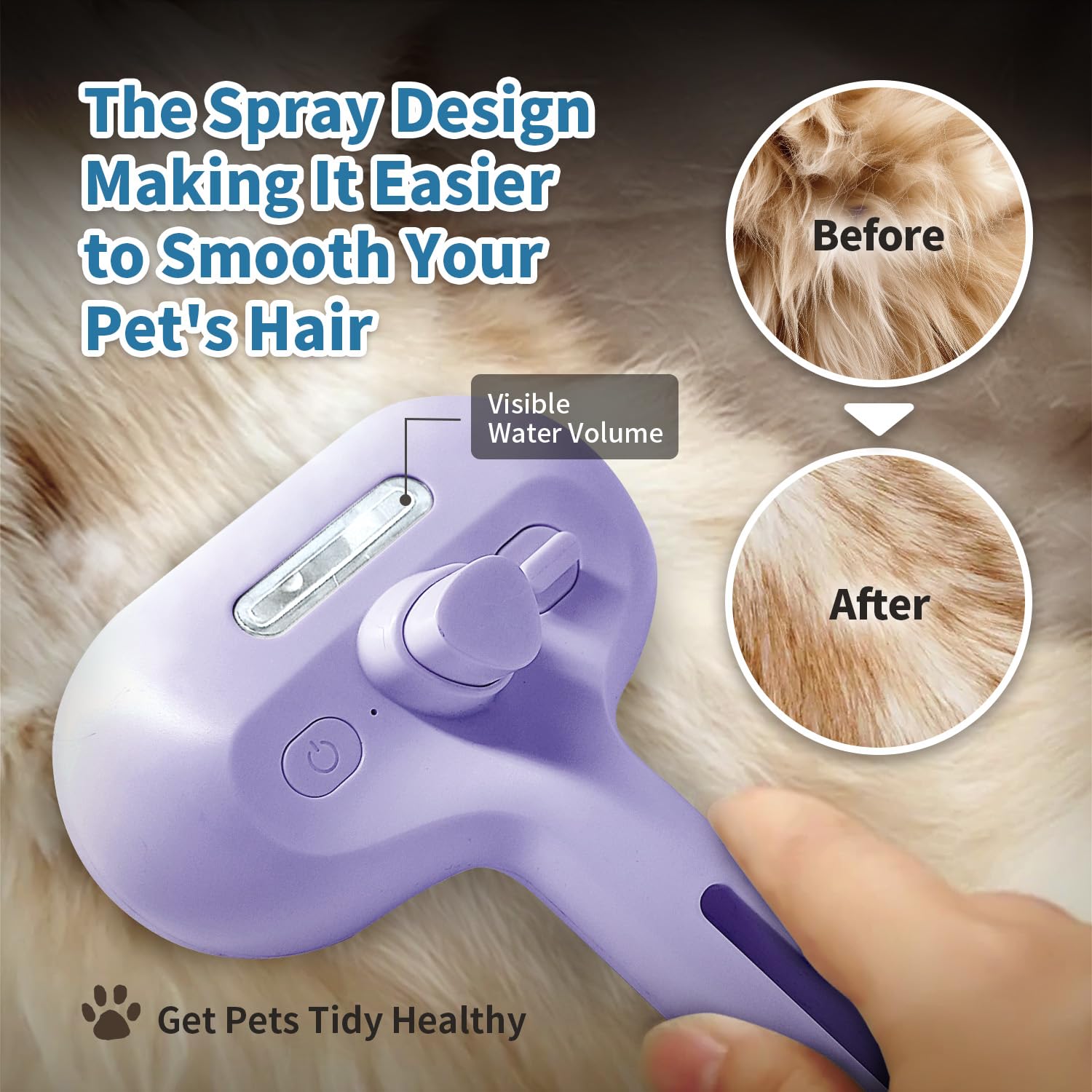 HeroKitty Brosse Vapeur dents: dents profondes libèrent les nœuds sans tirer.