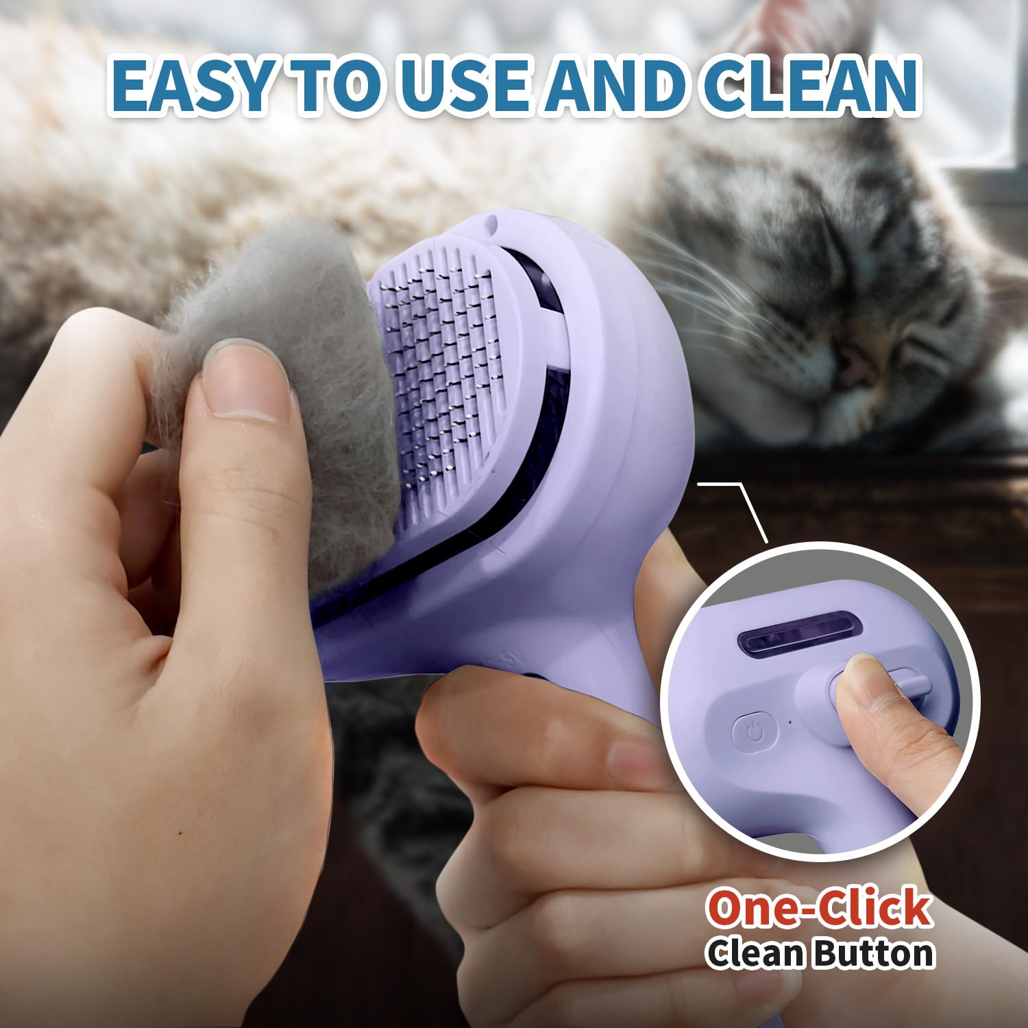 HeroKitty Brosse Vapeur réservoir eau: réservoir clair pour ajouter eau ou soin.