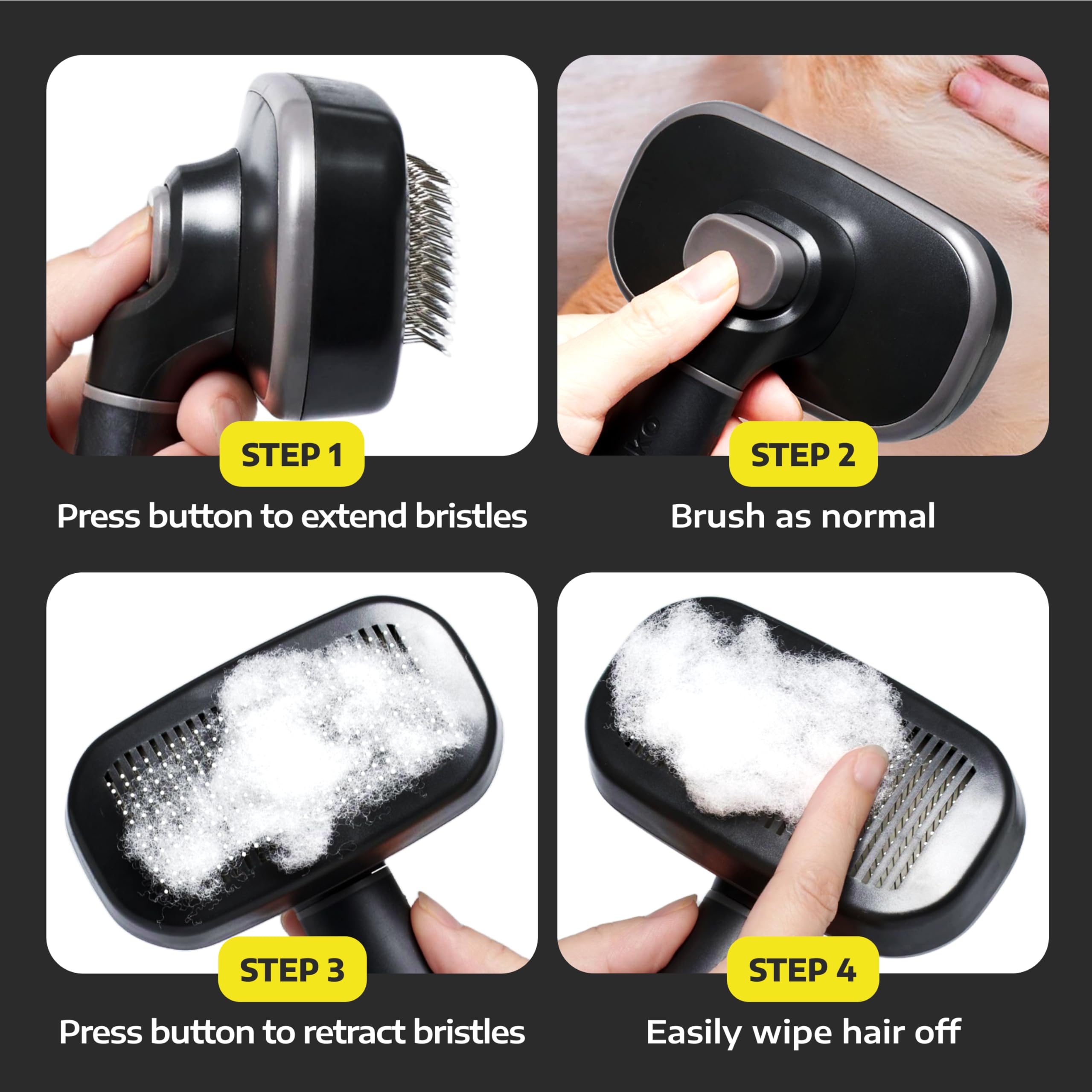 Brins retractables Hertzko, nettoyage rapide et sans effort.