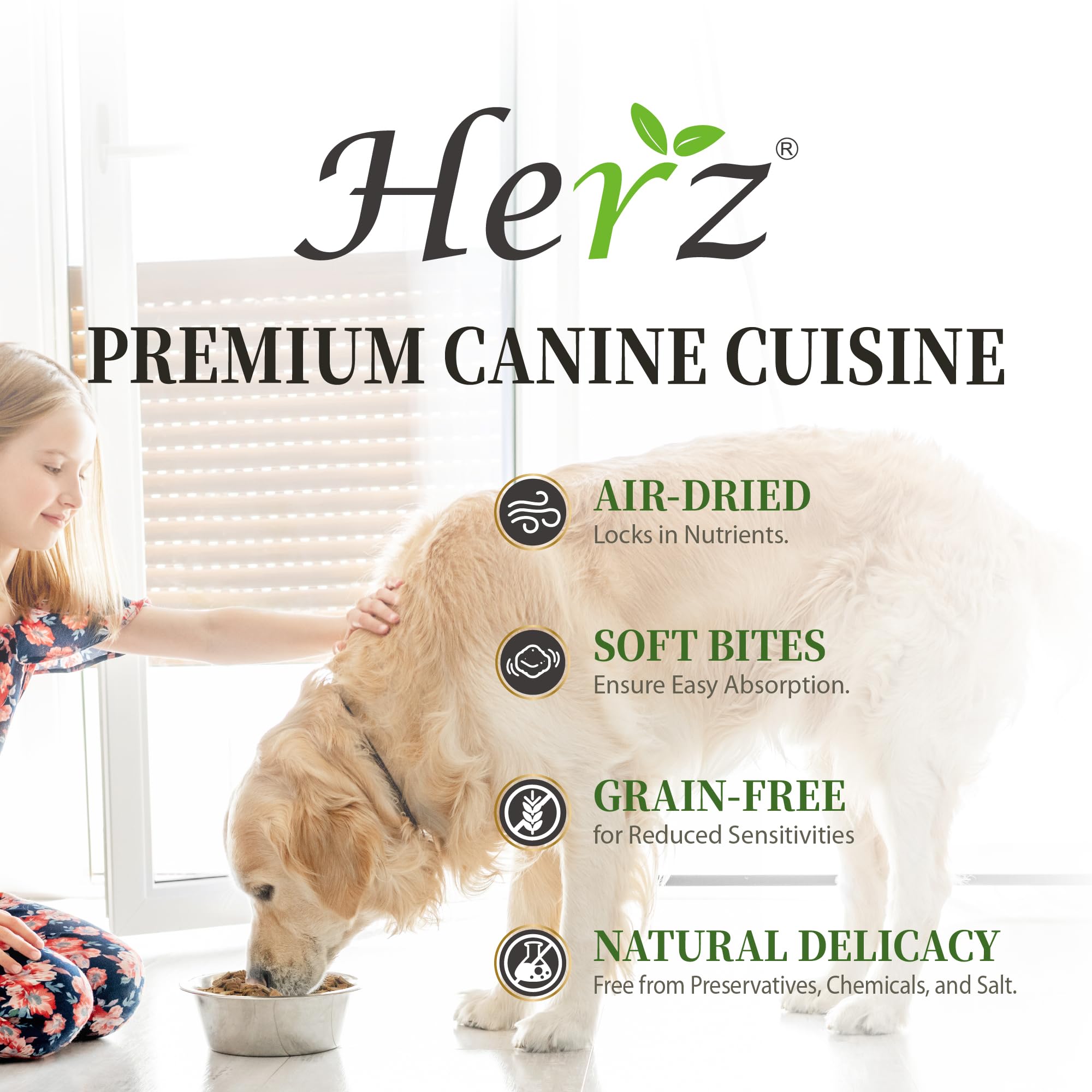 Herz ingrédients naturels poulet legumes favorisent une nutrition simple et équilibrée