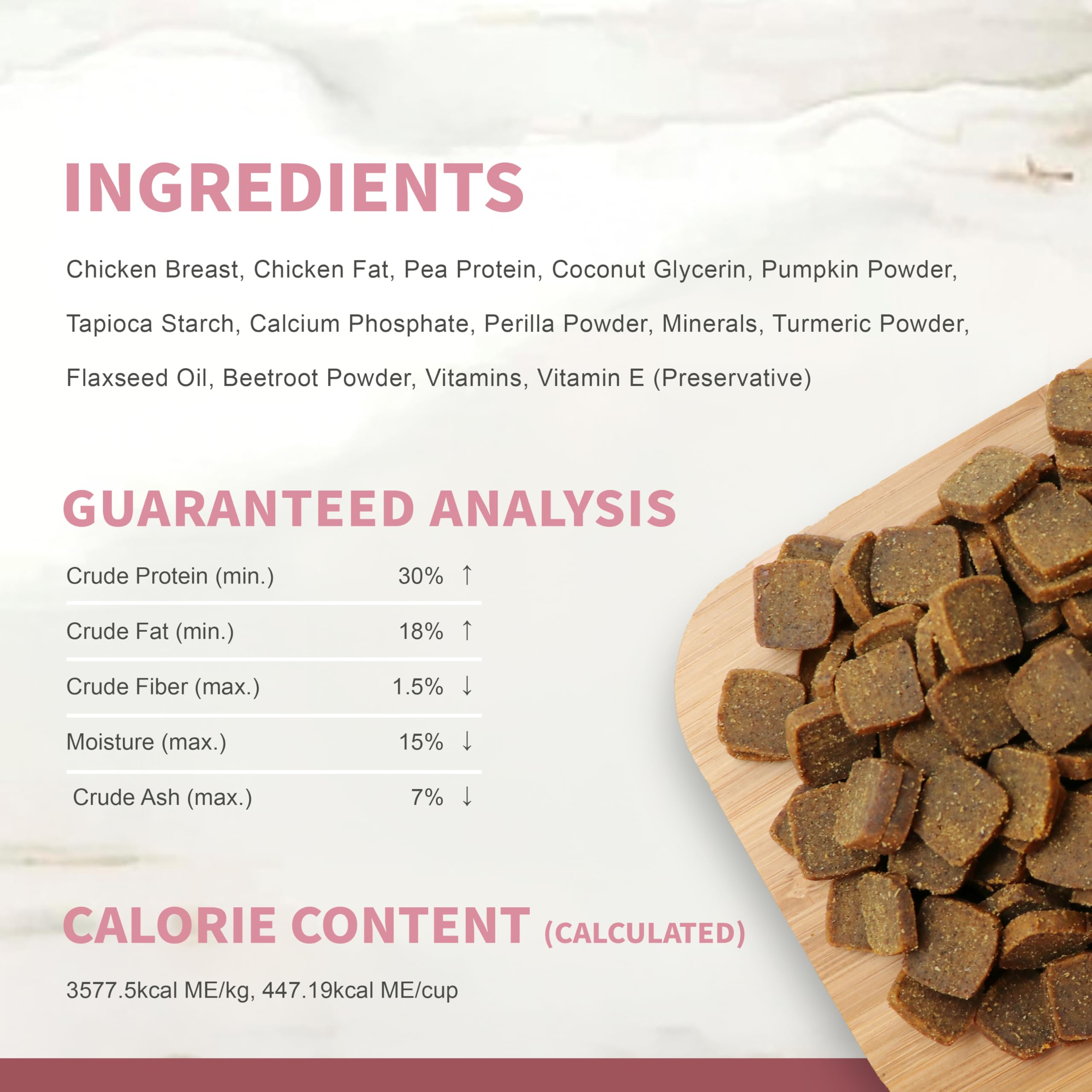 Herz Nourriture Chien Air-Dried Bol Repas, texture croquante et repas équilibré.