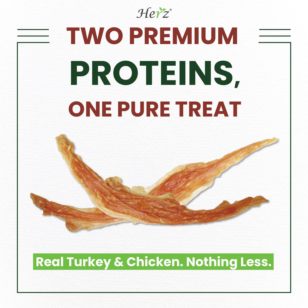 Texture croquante des Tendons Herz dinde et poulet pour chiens