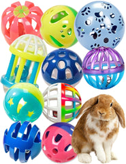 HEUHAI ensemble de 10 jouets interieur pour lapin, stimule l'exercice quotidien