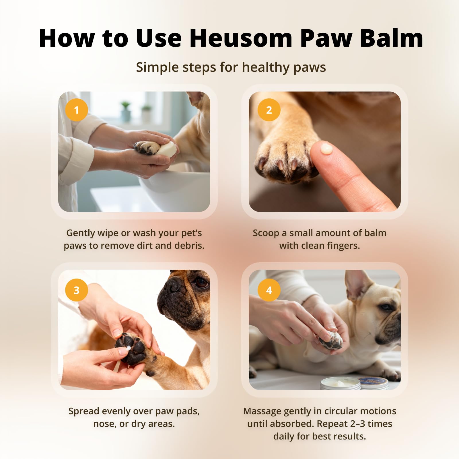 Heusom Silent Groom Pro – ingrédients naturels: huile de coco et cire d'abeille.