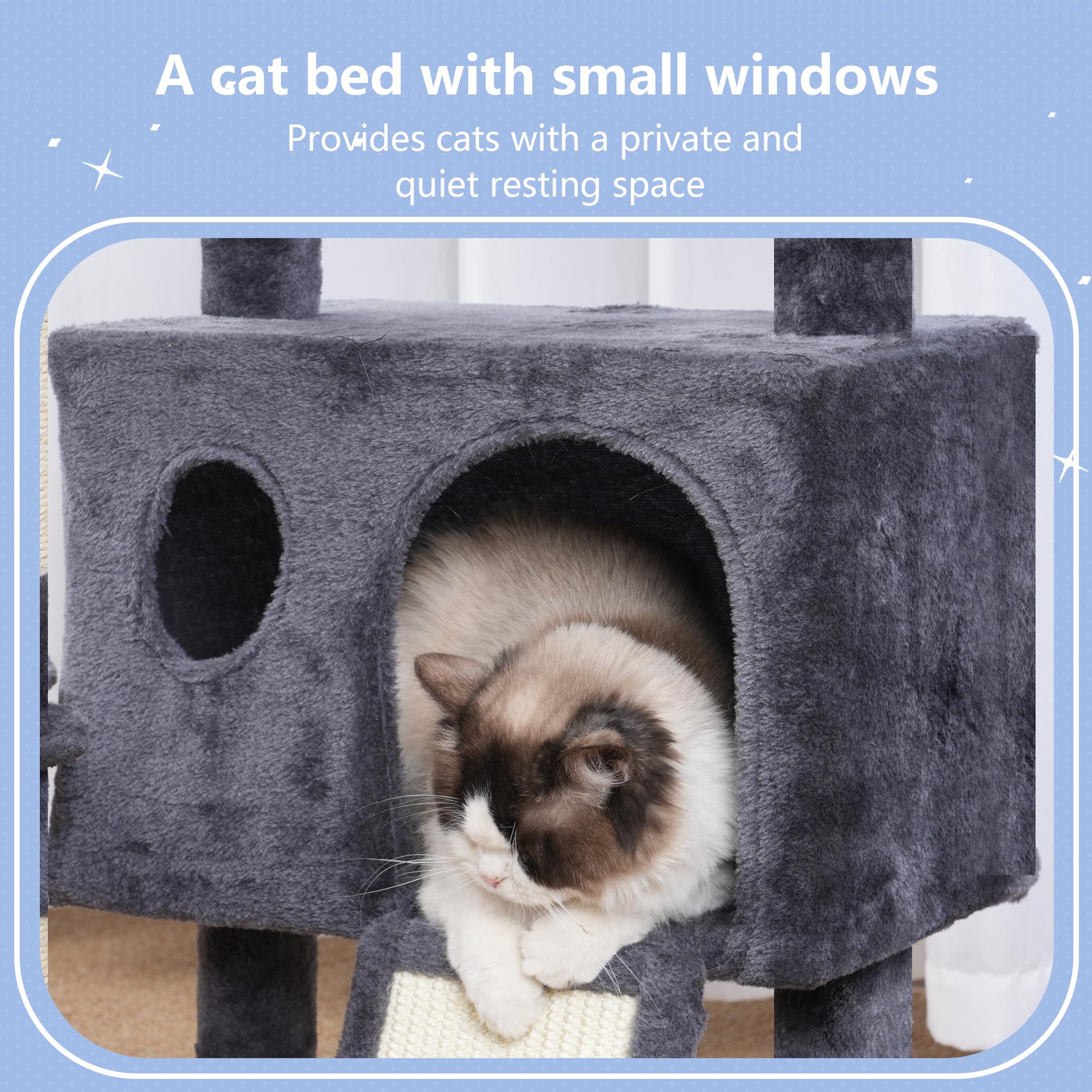Hey-brother Arbre-chat poteaux-griffage sisal, encourage le griffage naturel