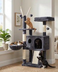 Hey-brother Arbre-chat tour multi-niveaux pour chatons, divertissement et exploration