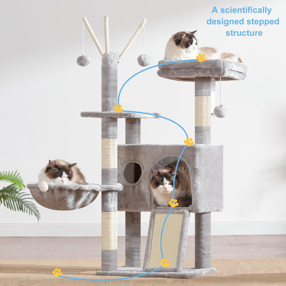 Hey-brother arbre chat tour plateforme haut-confort pour repos