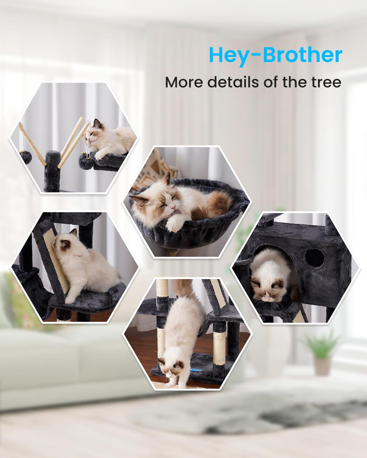Hey-brother Arbre a chat: boules interactives pour amusement