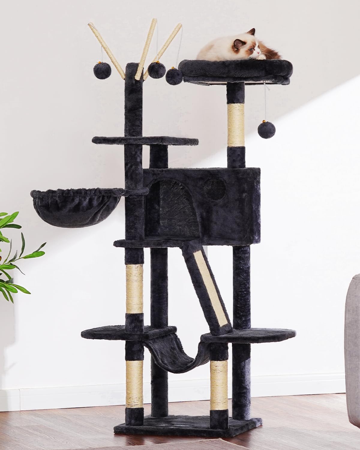 Hey-brother Arbre a chat: flanelle facile a nettoyer