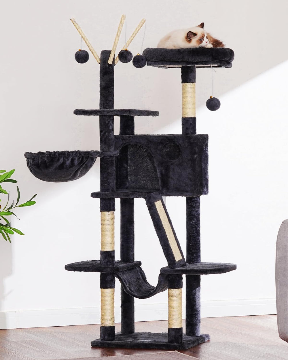 Hey-brother Arbre a chat: flanelle facile a nettoyer
