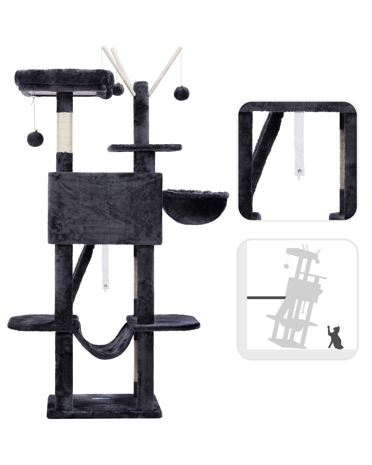 Hey-brother Arbre a chat: plateau rembourre pour repos