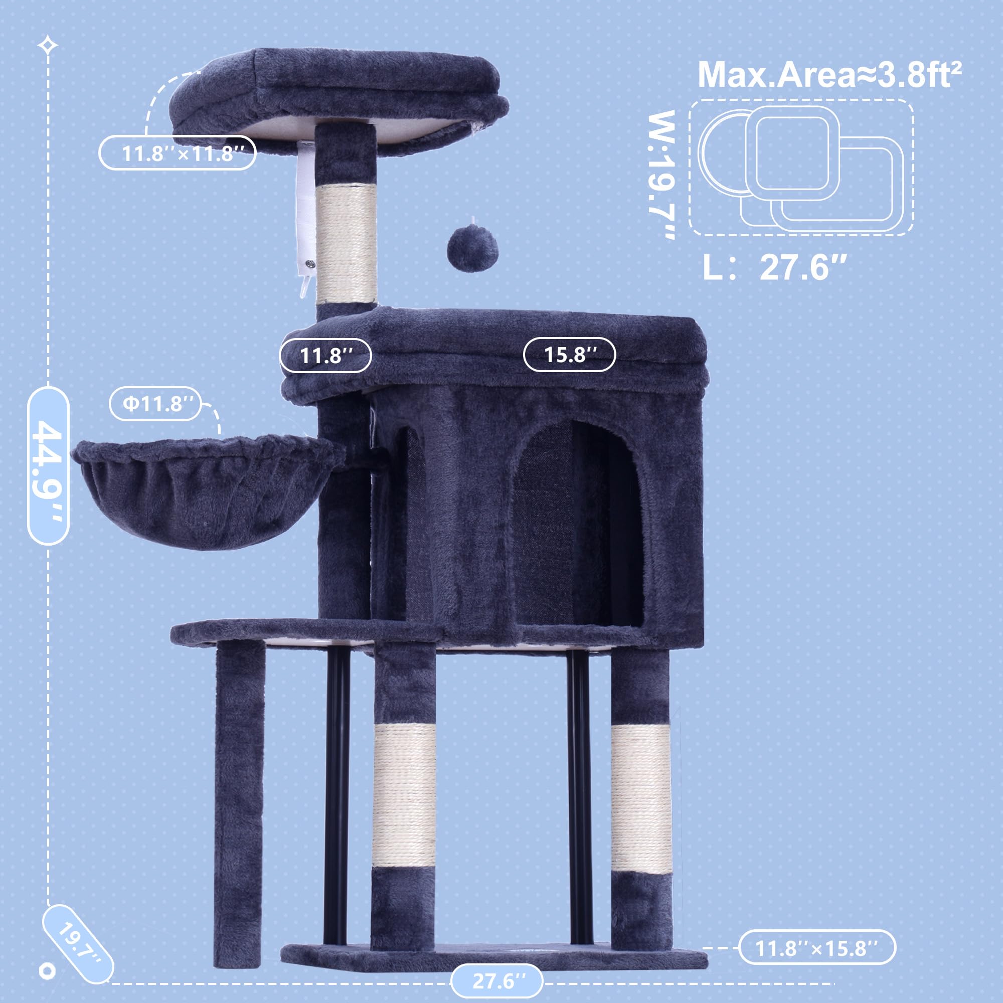 Hey-brother colonnes-sisal: griffage sain et entretien naturel des pattes.