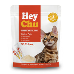 HEY CHU tube purée crème thon, texture onctueuse appréciée par les chats.