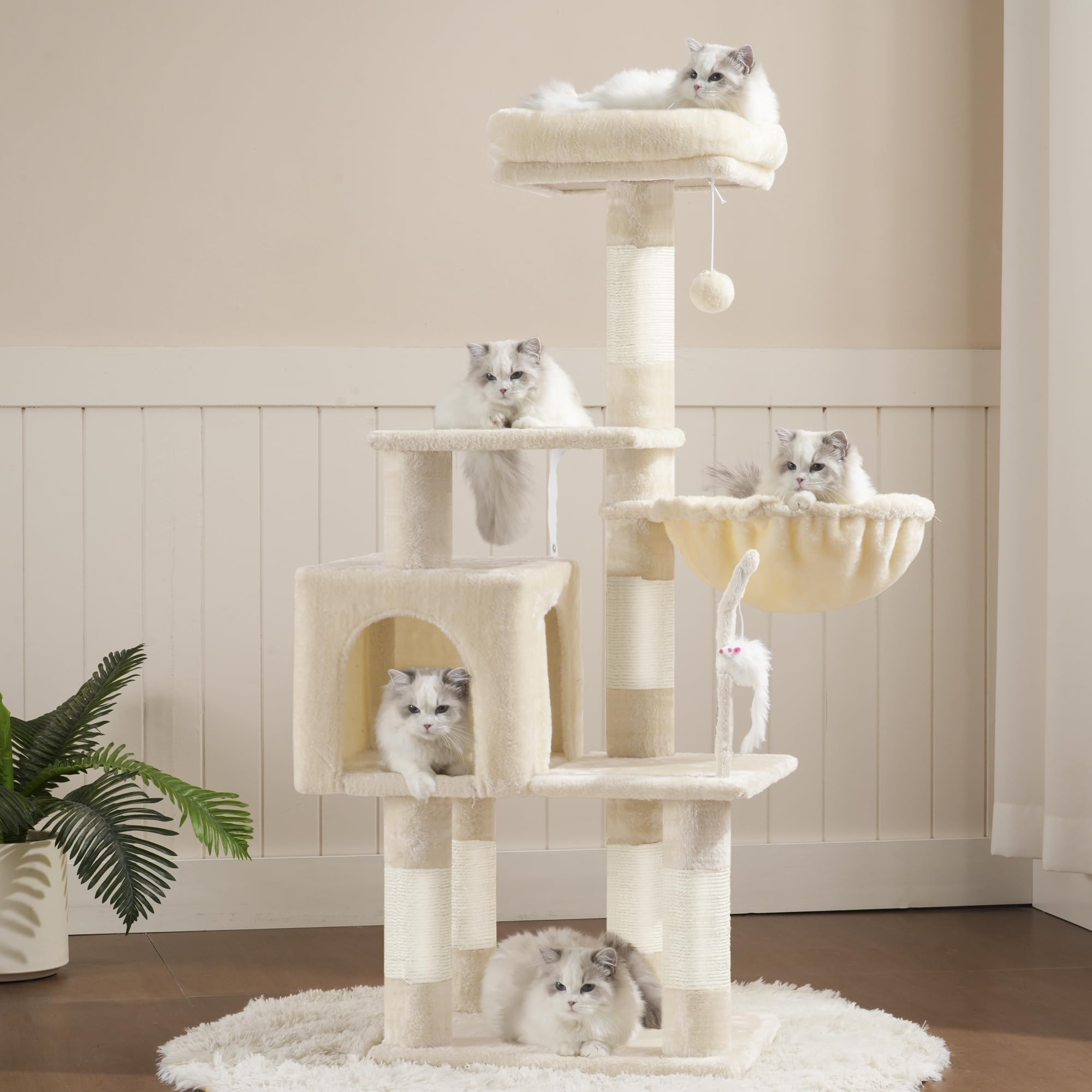Heybly Arbre à chat surface de griffage en sisal durable