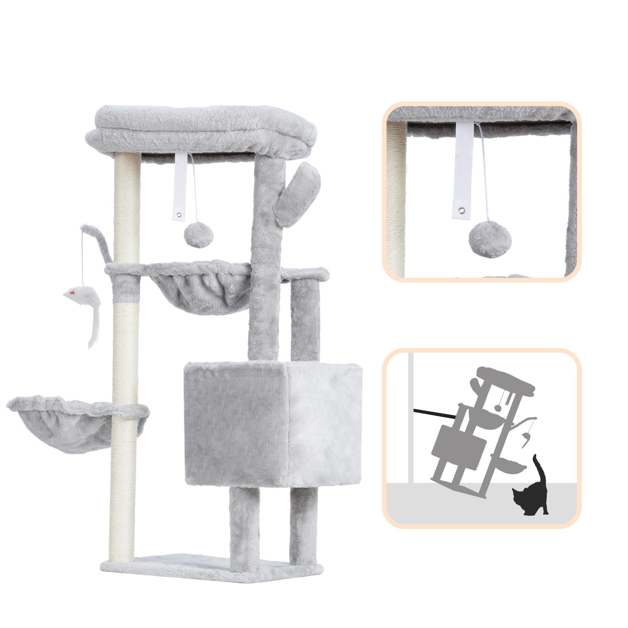 Heybly Arbre à Chat – montage facile et rapide pour installer en quelques minutes.
