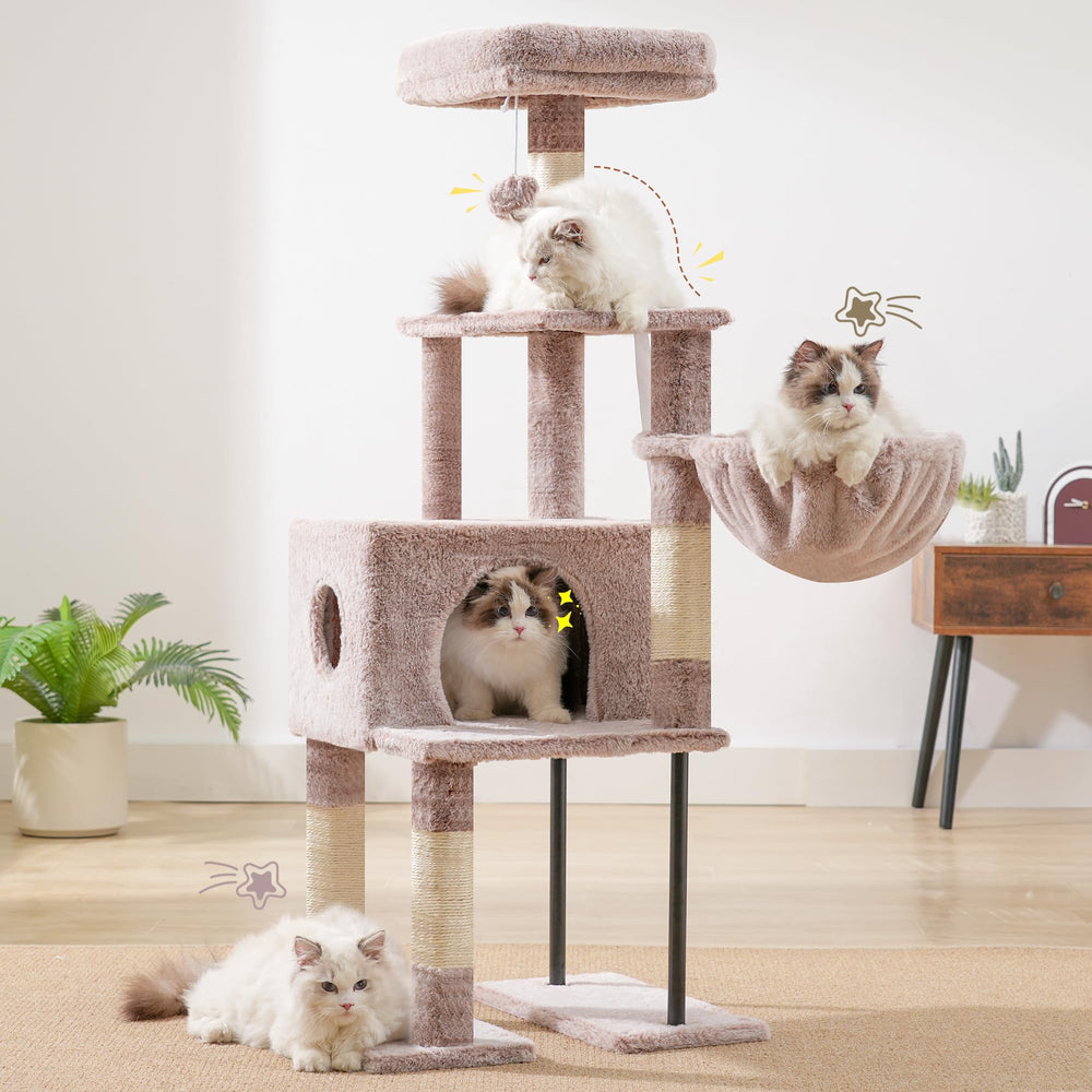 Heybly Arbre-chat – base en fer anti-bascule pour stabilité renforcée.