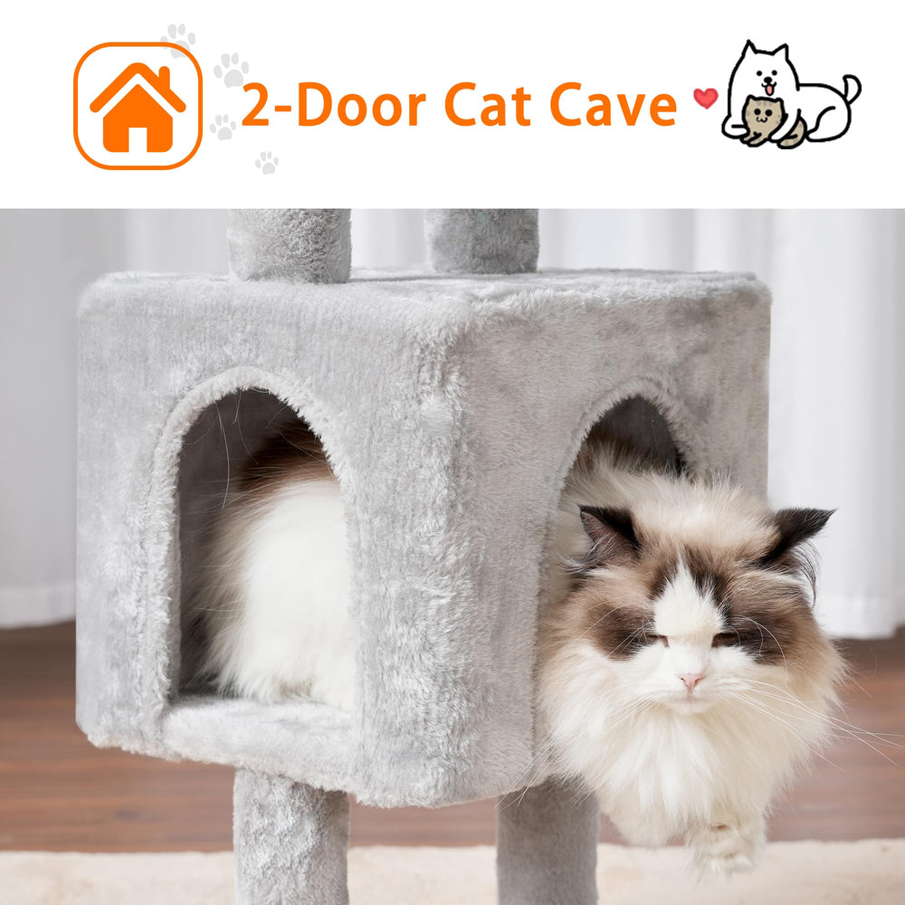 Heybly Arbre à Chat – base solide assurant stabilité lors des jeux actifs.
