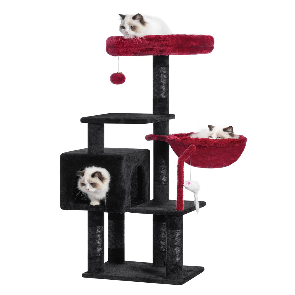 Heybly Arbre Chat base stable : cadre solide pour jeux et escalade en sécurité