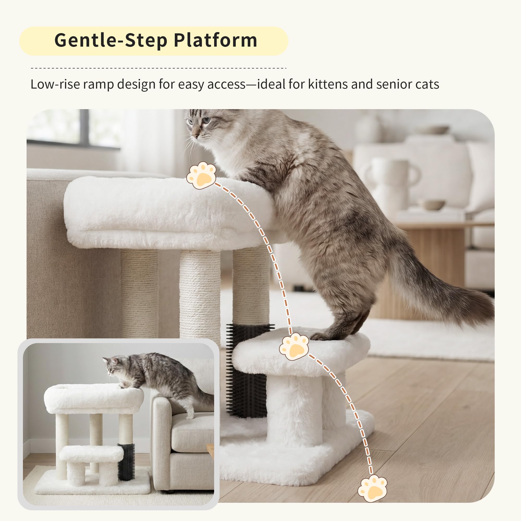 Heybly Arbre chat compact – escalier doux facilitant l acces.