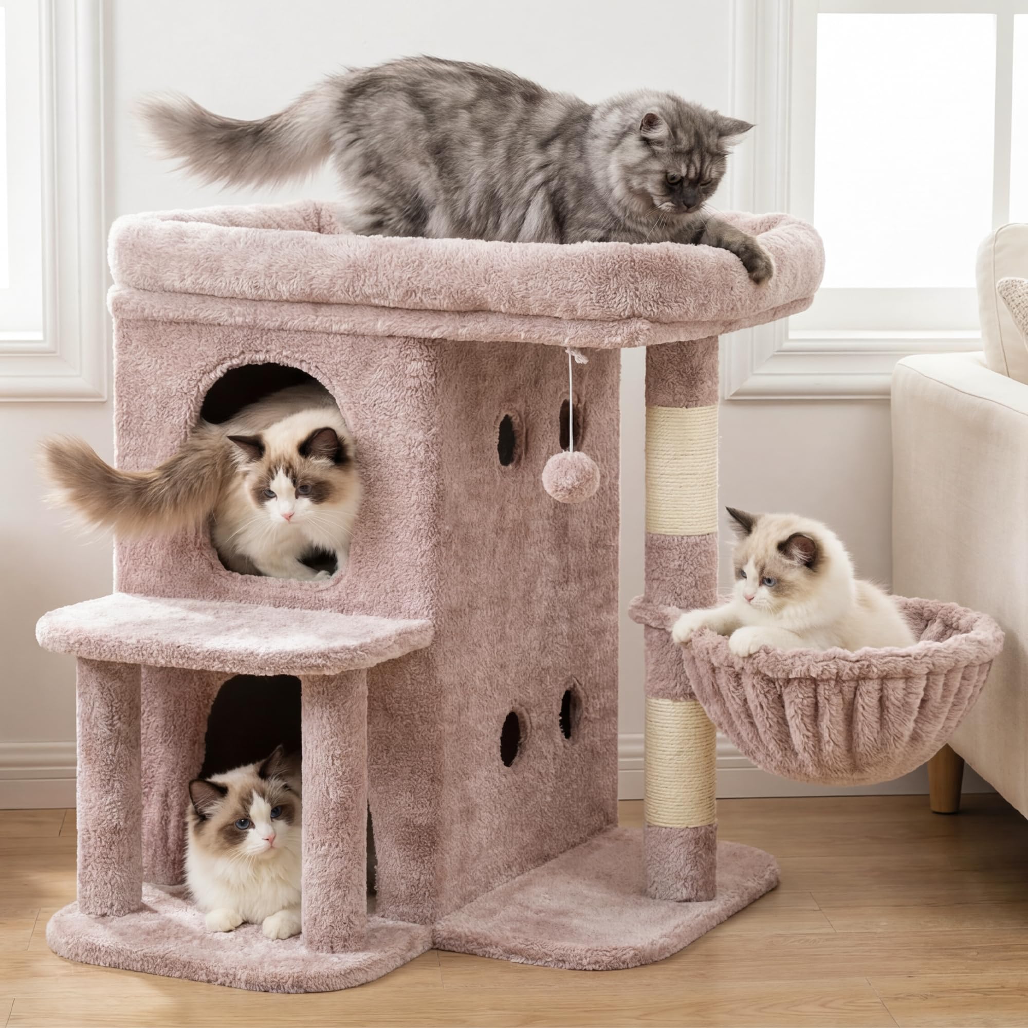 Heybly Arbre à Chat : logements doubles doux pour repos privé