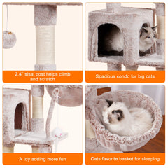 Heybly Arbre chat, nid confort rembourré favorisant repos et détente.