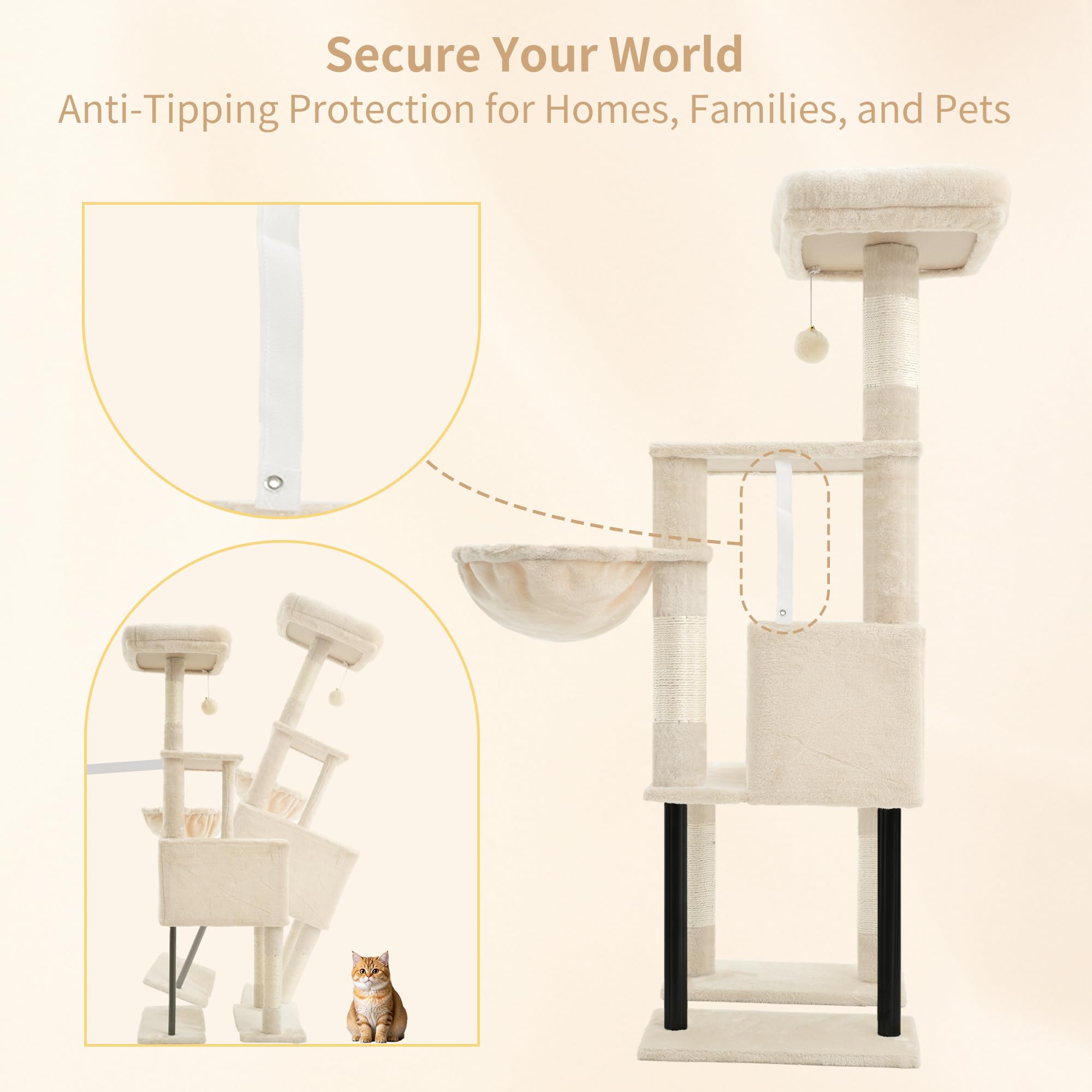 Heybly plateaux sauts – accès facile pour chats actifs