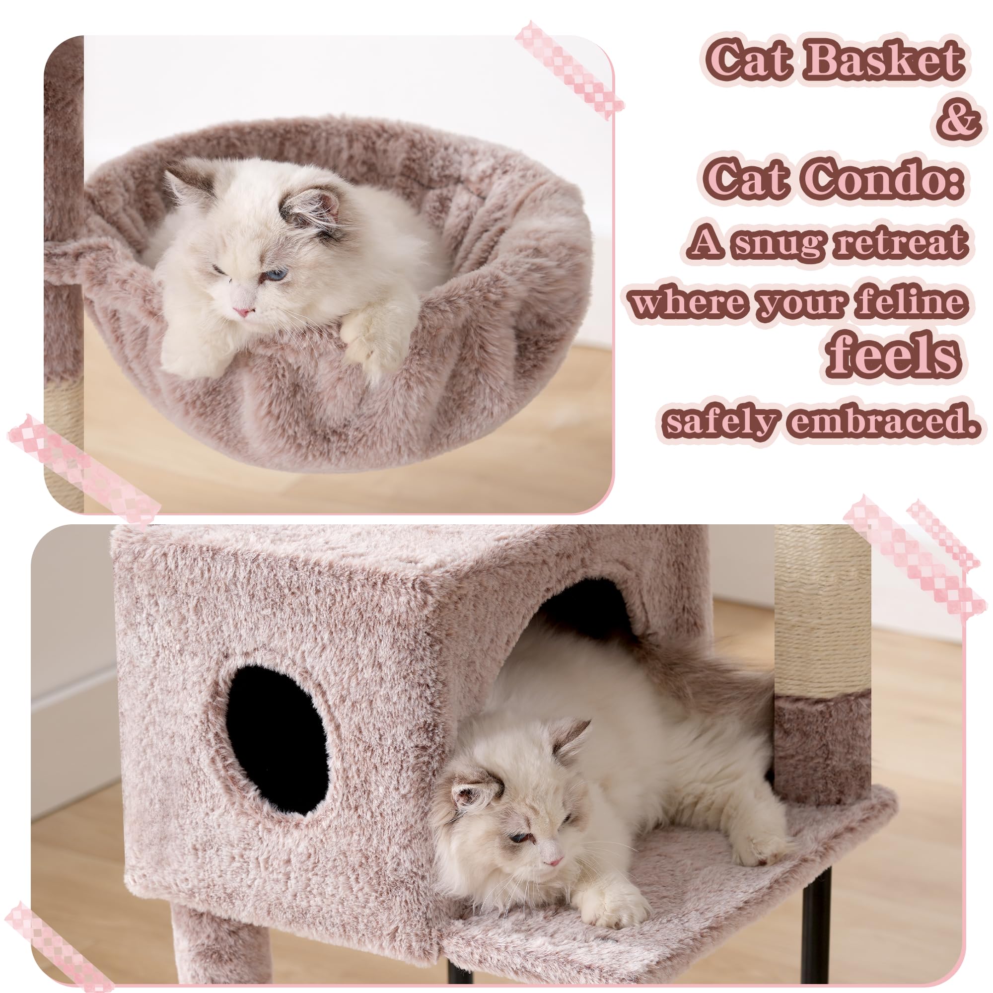 Heybly Arbre-chat – poteaux sisal pour griffage naturel et jeu.