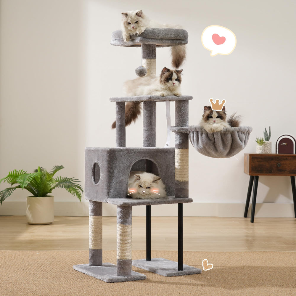 Heybly Arbre à chat poteaux sisal pour griffage stimulant.