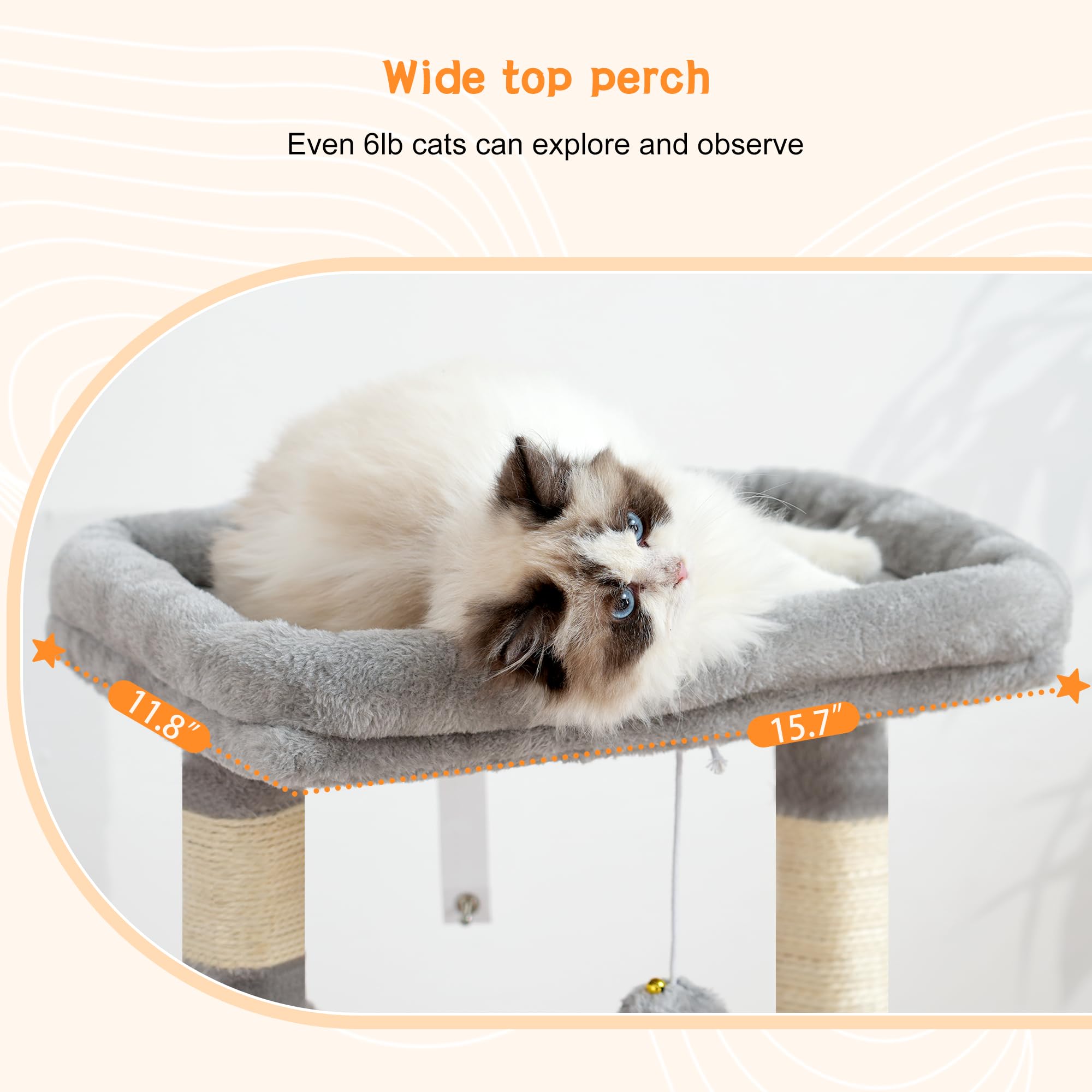 Heybly HCT008SW – six poteaux griffes robustes pour griffage sécurisé
