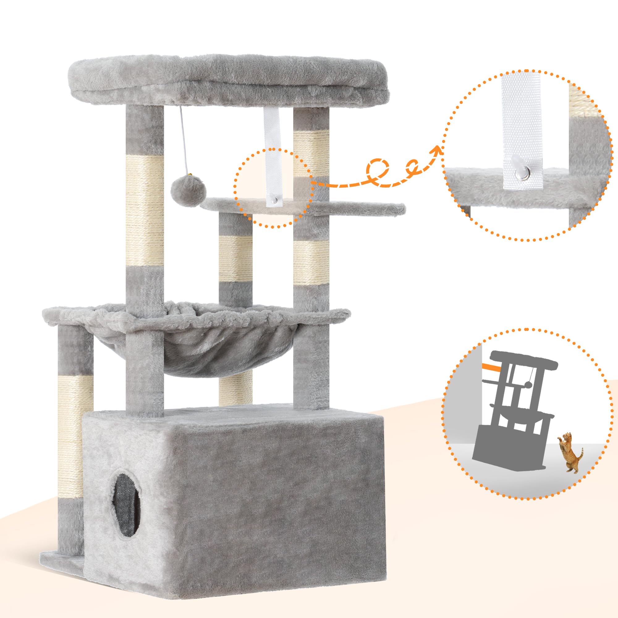 Heybly HCT008SW – tissu intérieur doux protège le pelage lors des câlins