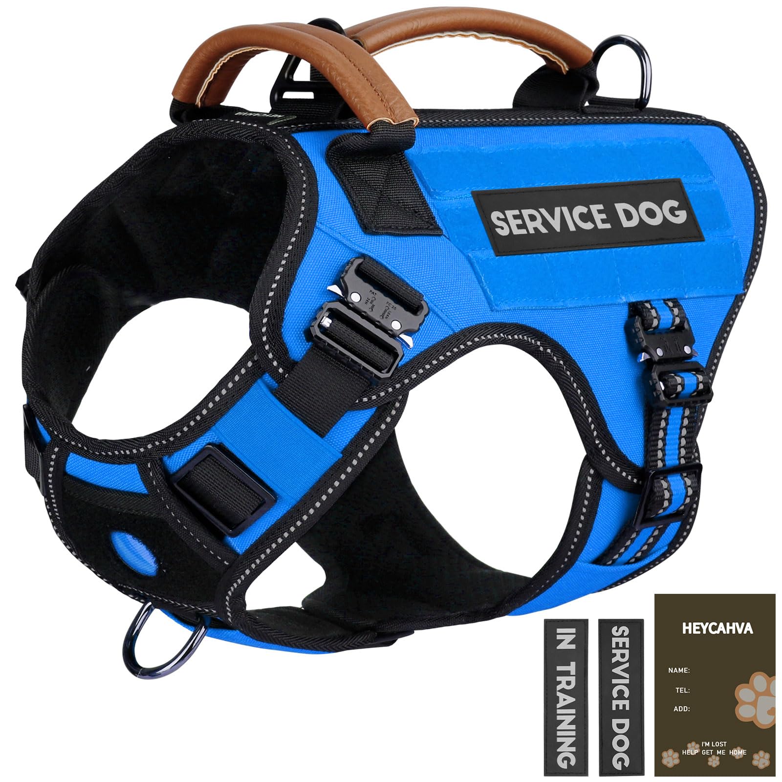HEYCAHVA gilet de service pour chien vue avant, ajustement sûr pour balades.