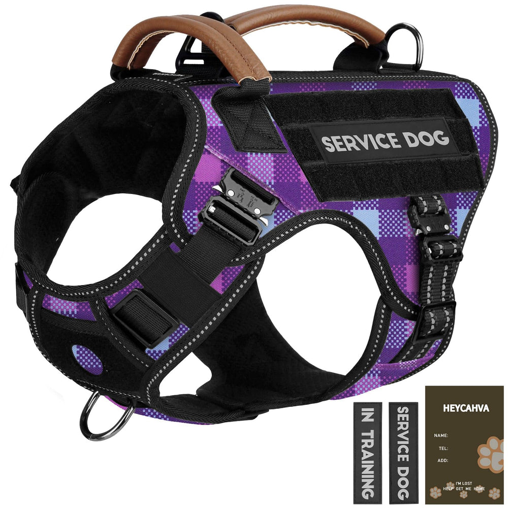 HEYCAHVA harnais service chien avec boucles métalliques pour plus de sécurité lors des randonnées