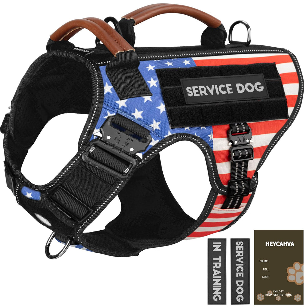 HEYCAHVA gilet service-dog-vest boucles metalliques, durabilité accrue pour les promenades