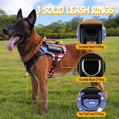 HEYCAHVA gilet service-dog-vest-systeme-molle, rangements pratiques pour accessoires