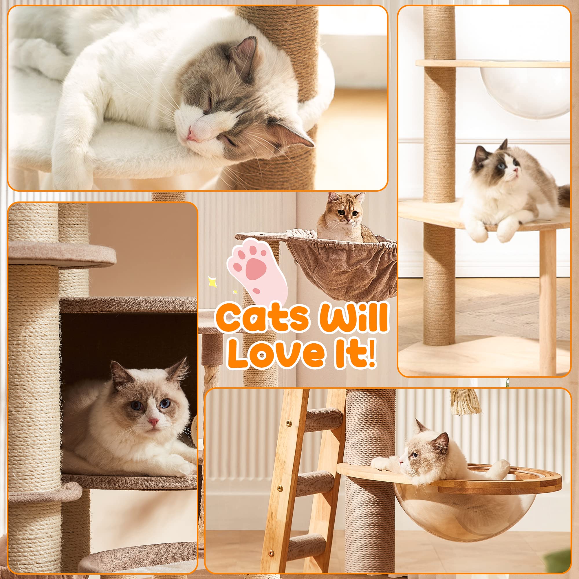 Personnalisation d'un arbre à chats avec la corde HezzLuv 164ft.