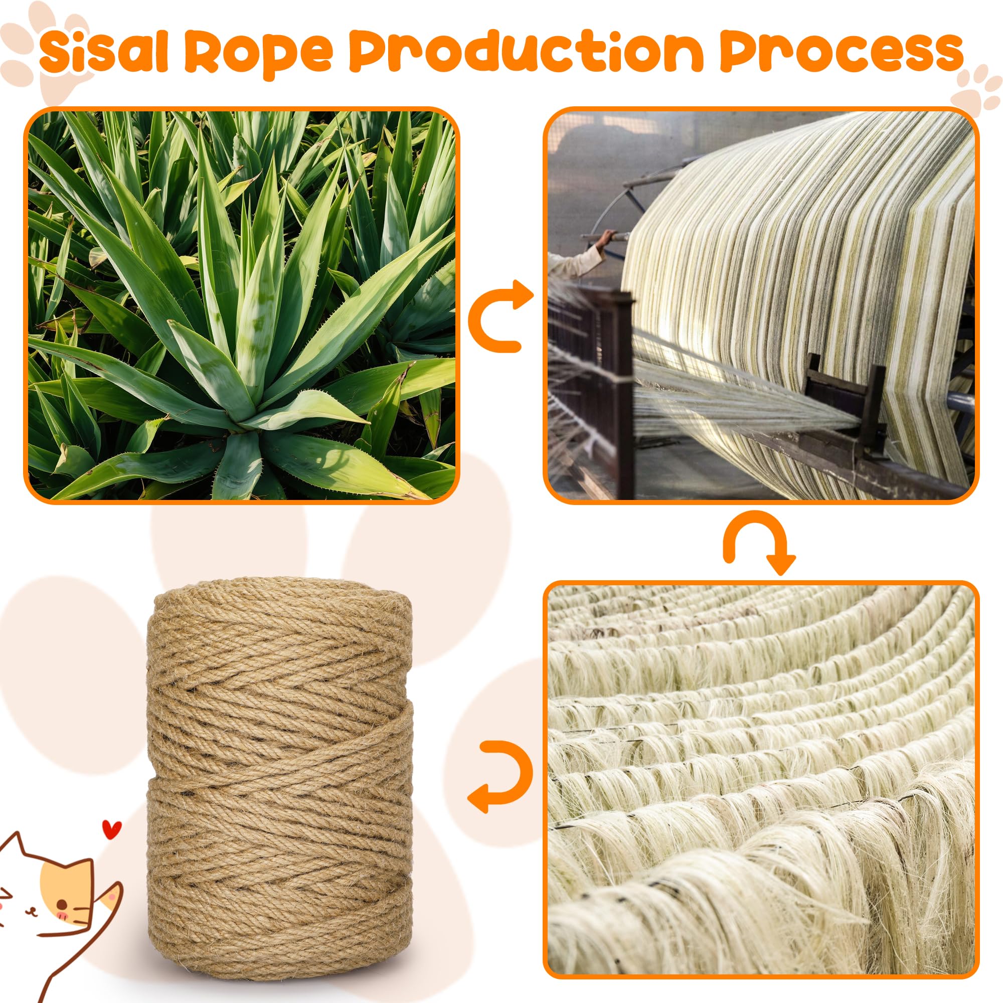 Arbre à chat bricolé avec corde sisal HezzLuv pour des projets DIY.