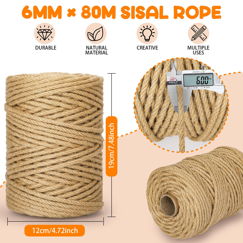 Rouleau sisal naturel HezzLuv, texture idéale pour griffer sans abîmer meubles.