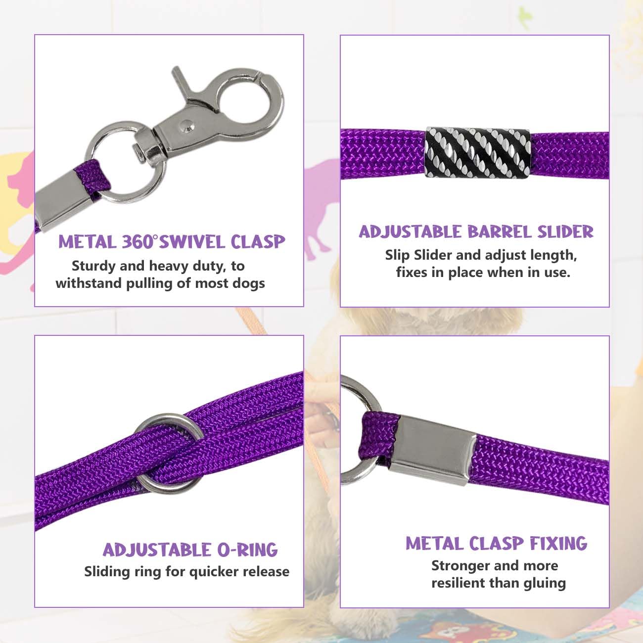 HhiMyOct corde nylon douce pour chien offre confort et sécurité.