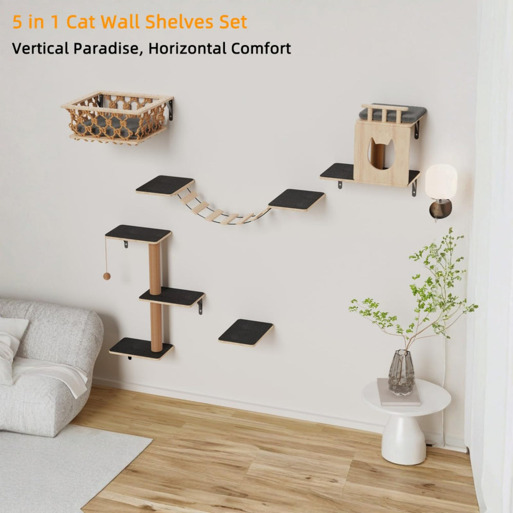 HHOFURN design gris mural, esthétique moderne et pratique.